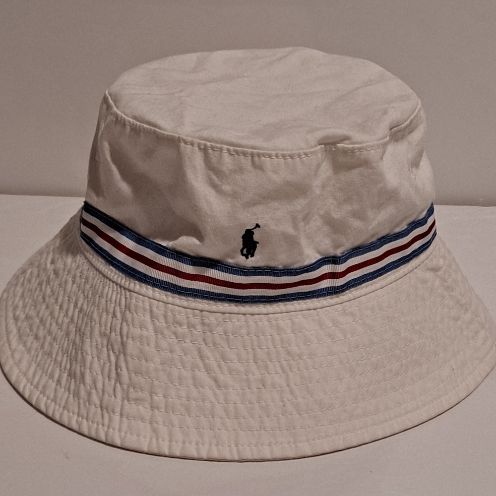 Boy Ralph Lauren bucket hat sz ref blue white  reversible